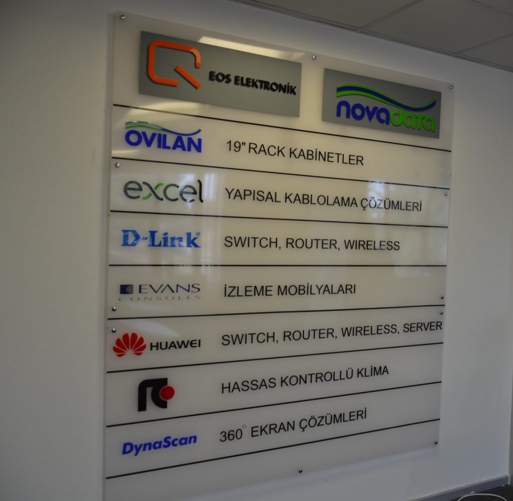 Firmaların Danışma Bölümlerine Hazırlanan Pleksi Zemin Üzerine Pleksi Harf Uygulamalı Kat Planları